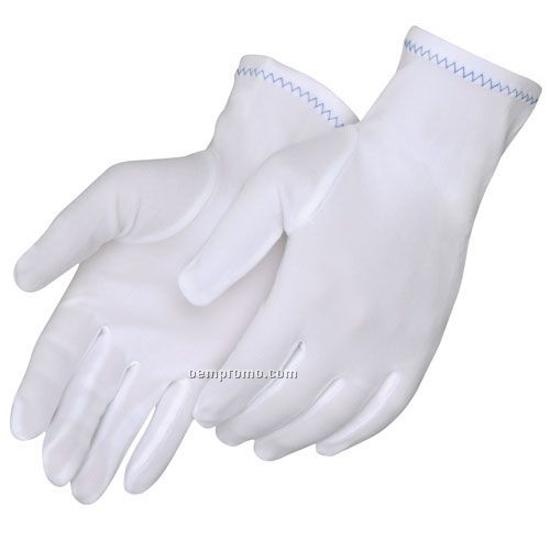 Men's & Ladies' Fashion Stretch Nylon Gloves (White)