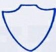 Die Cut Shield "G" Blank Patch Merrowed (3-1/2"X3")