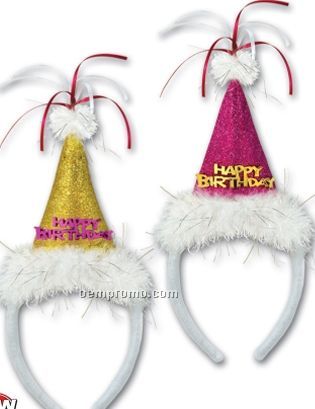 Happy Birthday Party Cone Hat Headbands