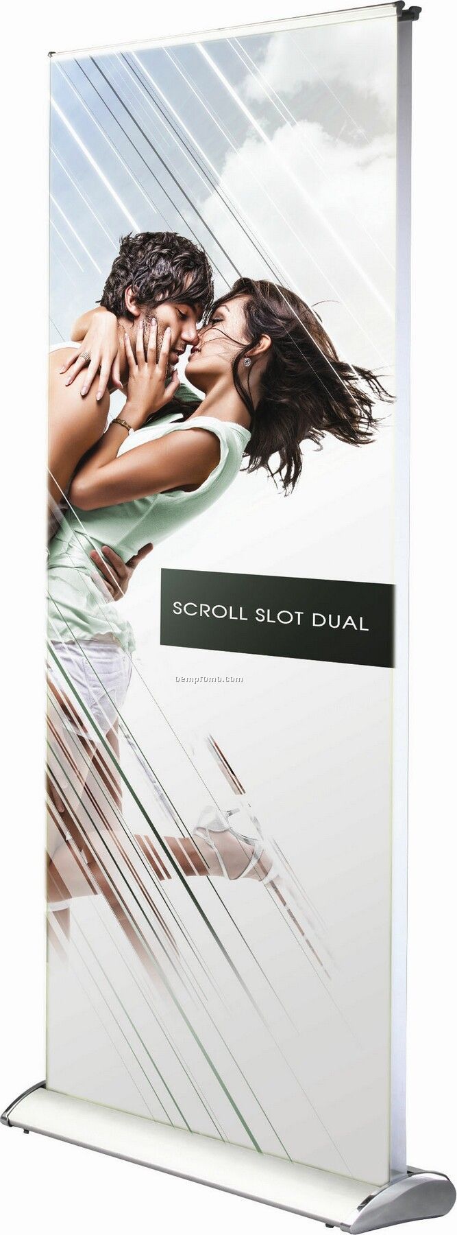 Scroll Slot Dual Bannerstand (39.4"X85")