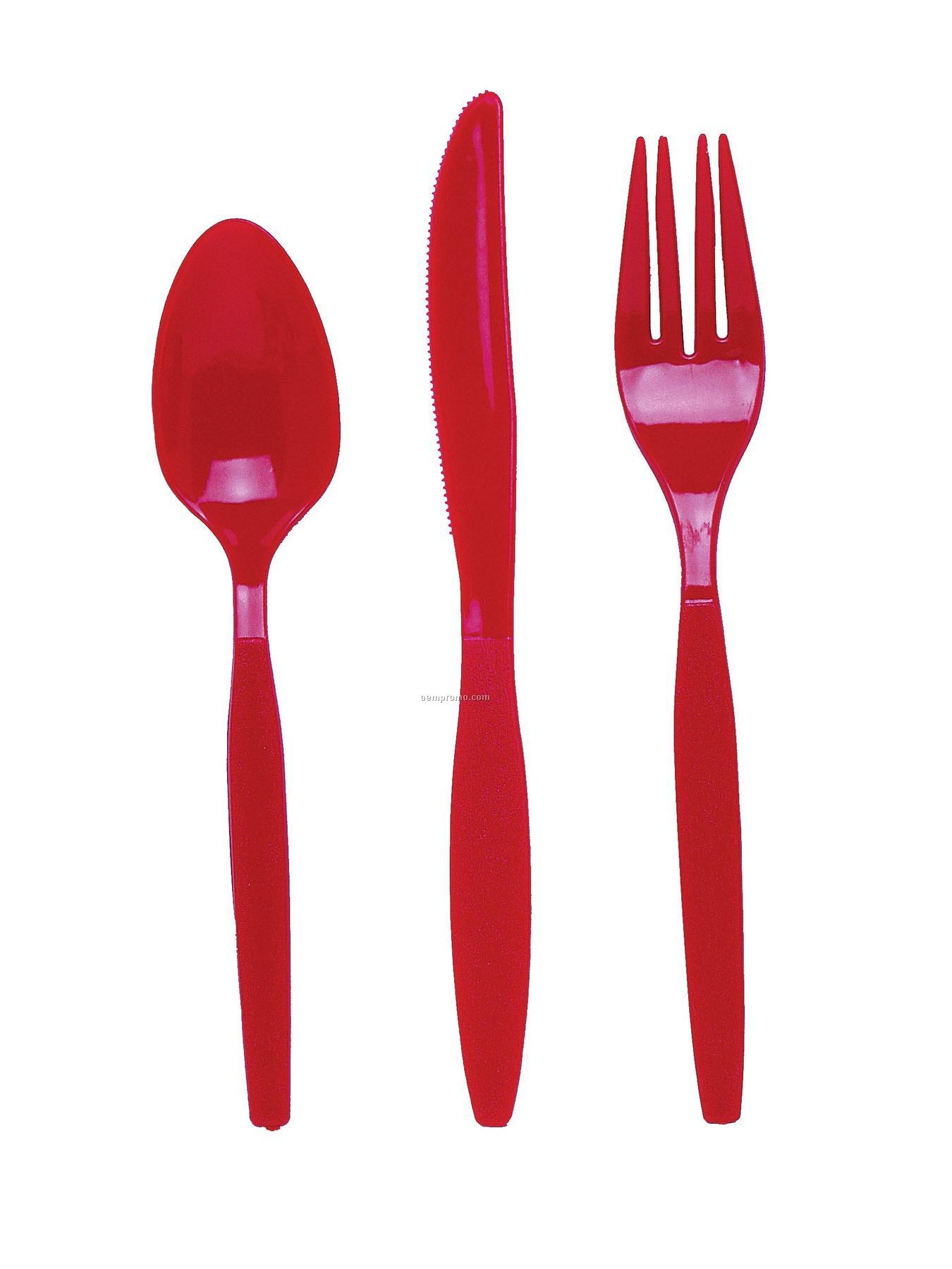 Classic Red Colorware Plastic Fork