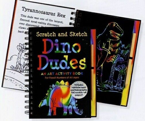 Scratch And Sketch Activity Book - Dino Dudes