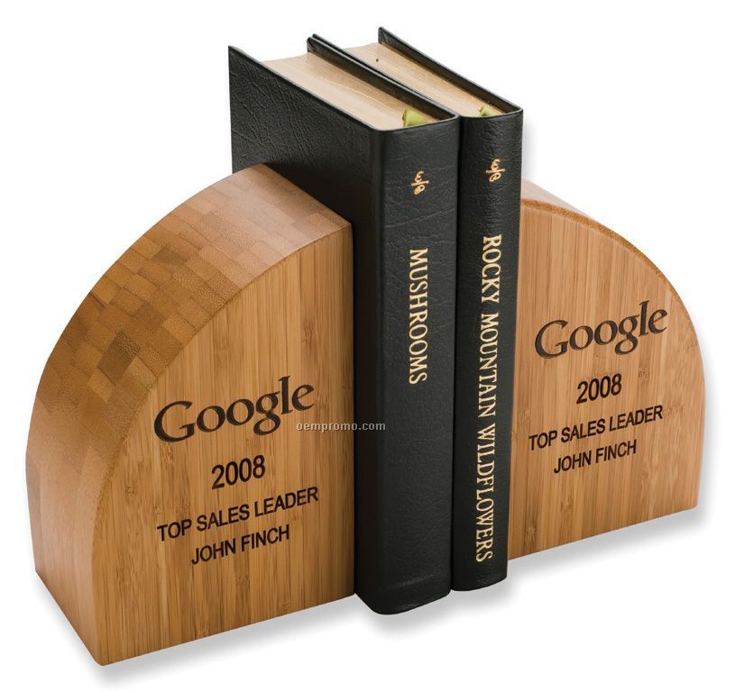Bamboo Book Ends (Natural Or Amber)