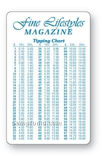 Plastic Tip Chart Card (0.010" Thick)