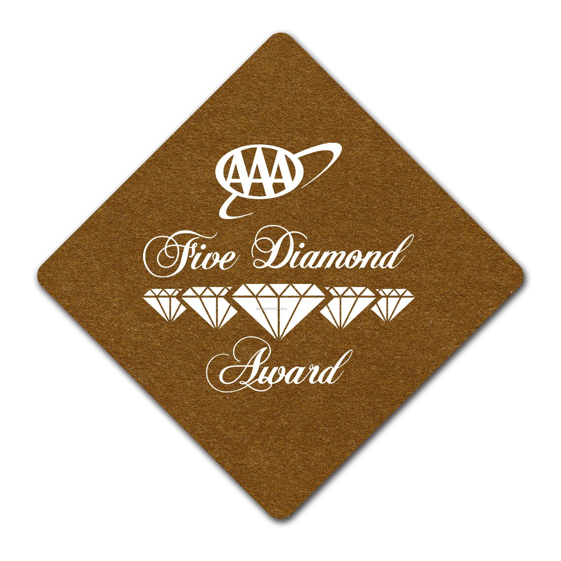Soft Brushed Faux Suede Diamond Coaster
