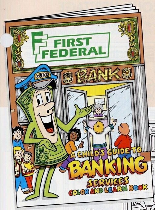 8"X10-5/8" 16 Page Coloring & Fun Books (A Child's Guide To Banking)