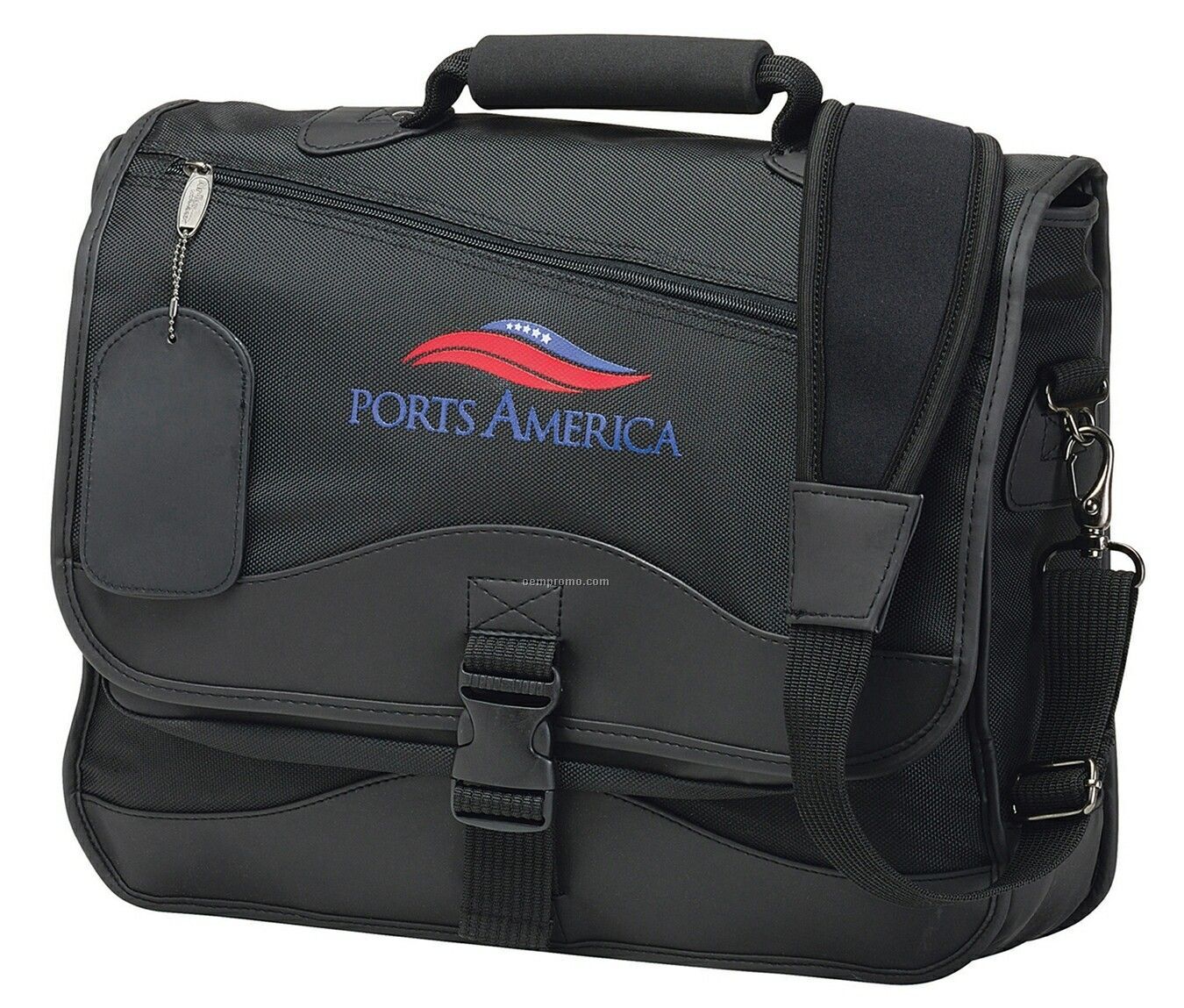 Air-tex Tech Computer Briefcase W/ Adjustable Detachable Shoulder Strap