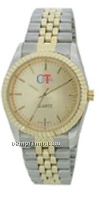 Cititec Gents Analog Quartz Watch (Silver & Gold)