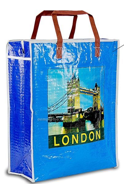 Laminated Woven Polypropylene Muscle Tote Bag (20"X6"X16")