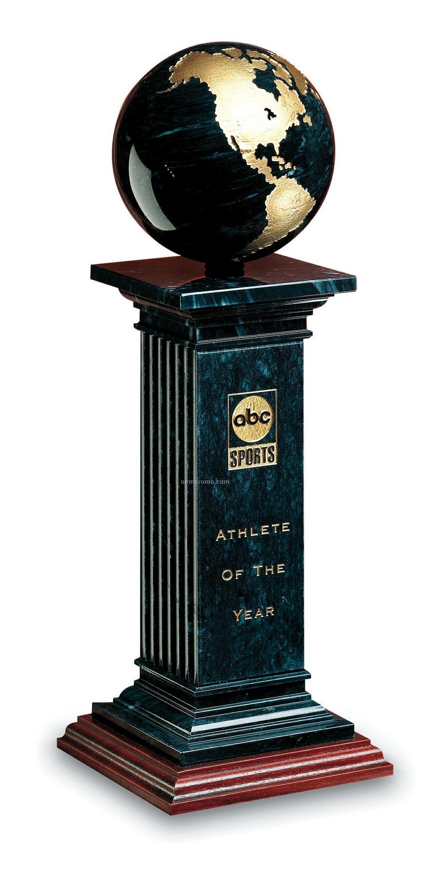 Large Renaissance Globe Award (Black Marble/Crystal Globe)