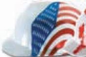Msa Freedom Hard Hat - Dual American Flag Design
