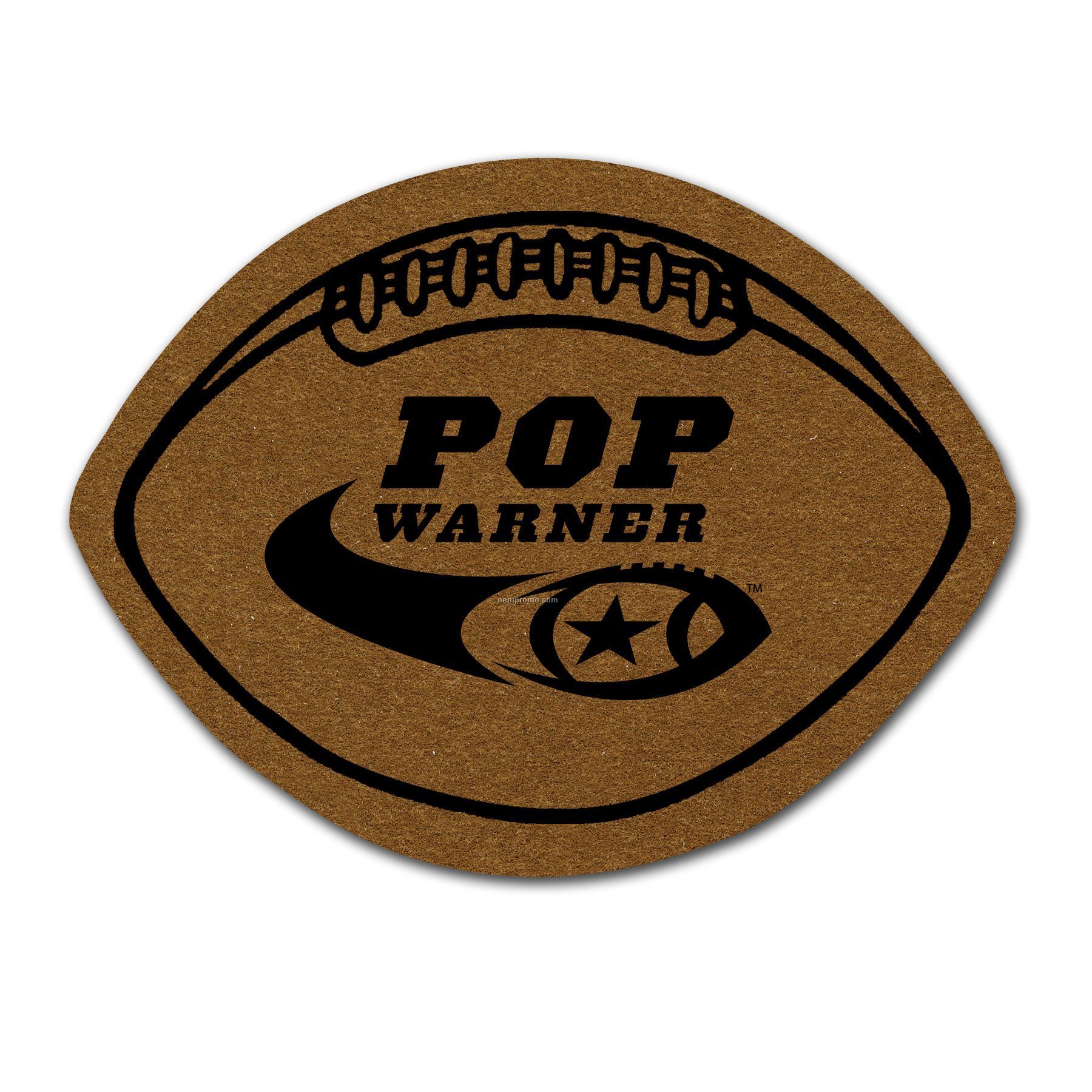 Soft Brushed Faux Suede Football Coaster