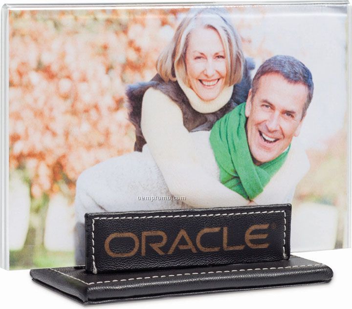 Value Frame In Leatherette Base (Holds Up To A 4"X6" Photo)