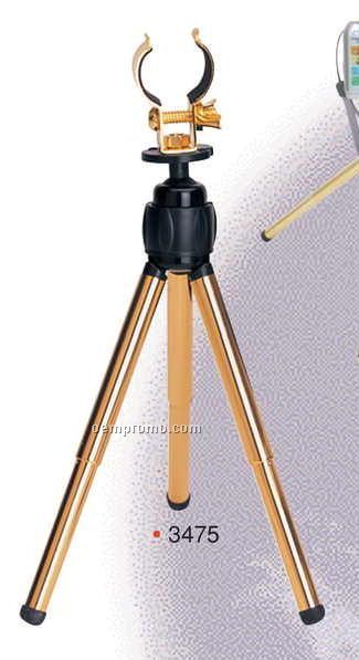 7-1/2" To 10" Gold Plated Desktop Tripod (Screened)
