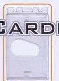 Blank Stock Mylar Hard Plastic Card Holder/Portrait