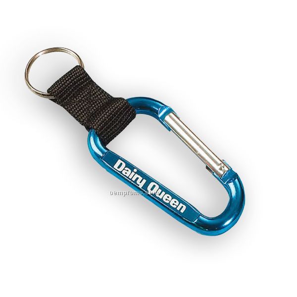 Carabiner With Strap And Split Ring