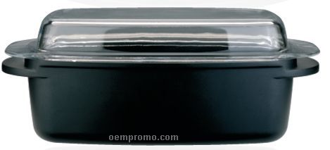 Green Ceramic Cookware Deep Roaster Pan W/ Lid