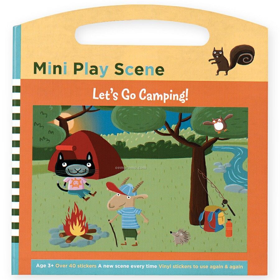 Let's Go Camping Mini Play Scene Sticker Set
