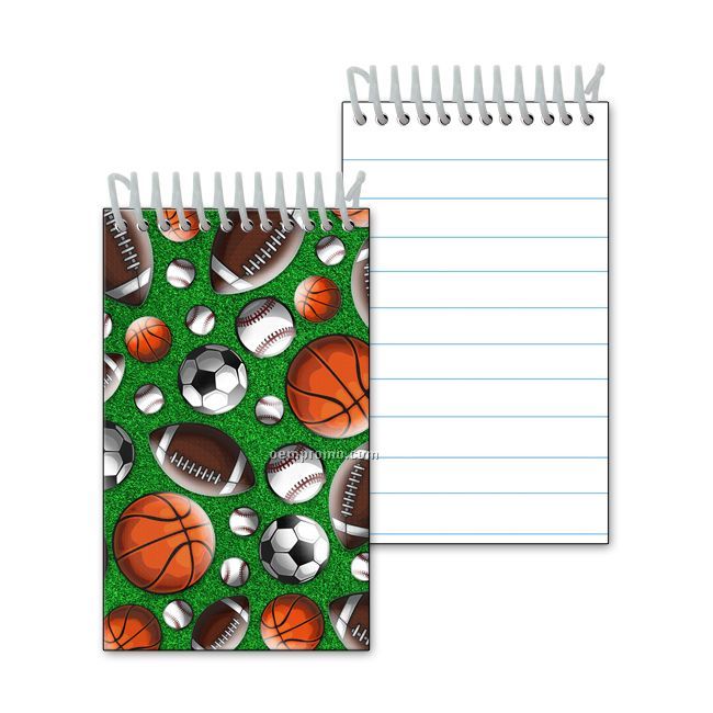 Mini-notebook With Sports 3d Lenticular Depth Effect - Stock, Blank