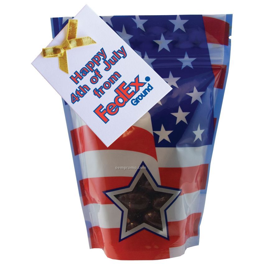 Patriotic Large Window Bag With Chocolate Almonds