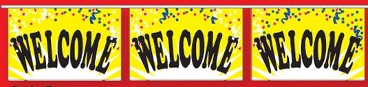 30' Stock Printed Confetti Pennants - Welcome