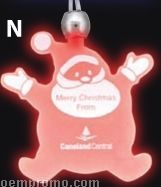 Glo Gear Santa Claus Necklace W/ Blinking Light (Direct Import-10 Weeks)