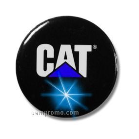 Round Light Up Button W/ Blue LED (2 1/4")