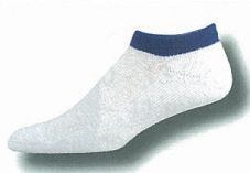White Heel & Toe Or Tube Sock Footie W/ Knit-in Design (5-9 Small)