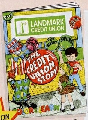 8"X10-5/8" 16 Page Coloring & Fun Book (Credit Union Story)