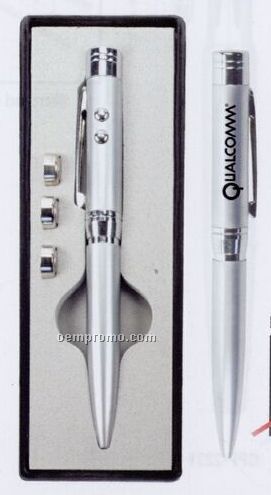 Executive 3-in-1 Laser Pen W/ LED Light (Factory Direct 8-10 Weeks)