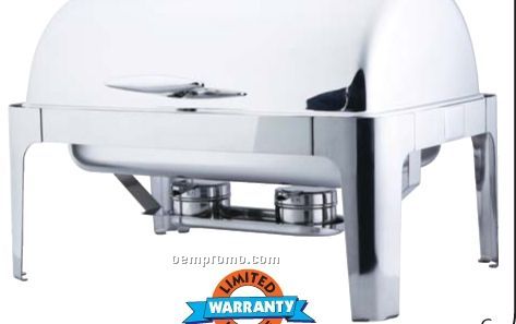Heavy-duty Maxam Stainless Steel Rectangular Chafing Dish With Roll Top