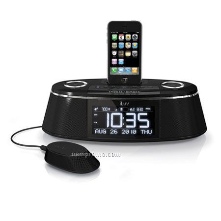 Iluv Vibe Plus - Dual Alarm Clock W/ Bed Speaker Shaker For Iphone