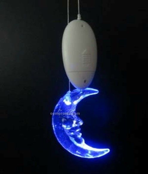 Smiling Moon Shaped Blue LED Night Lights