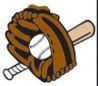 Stock Baseball Glove Mascot Chenille Patch Baseball001