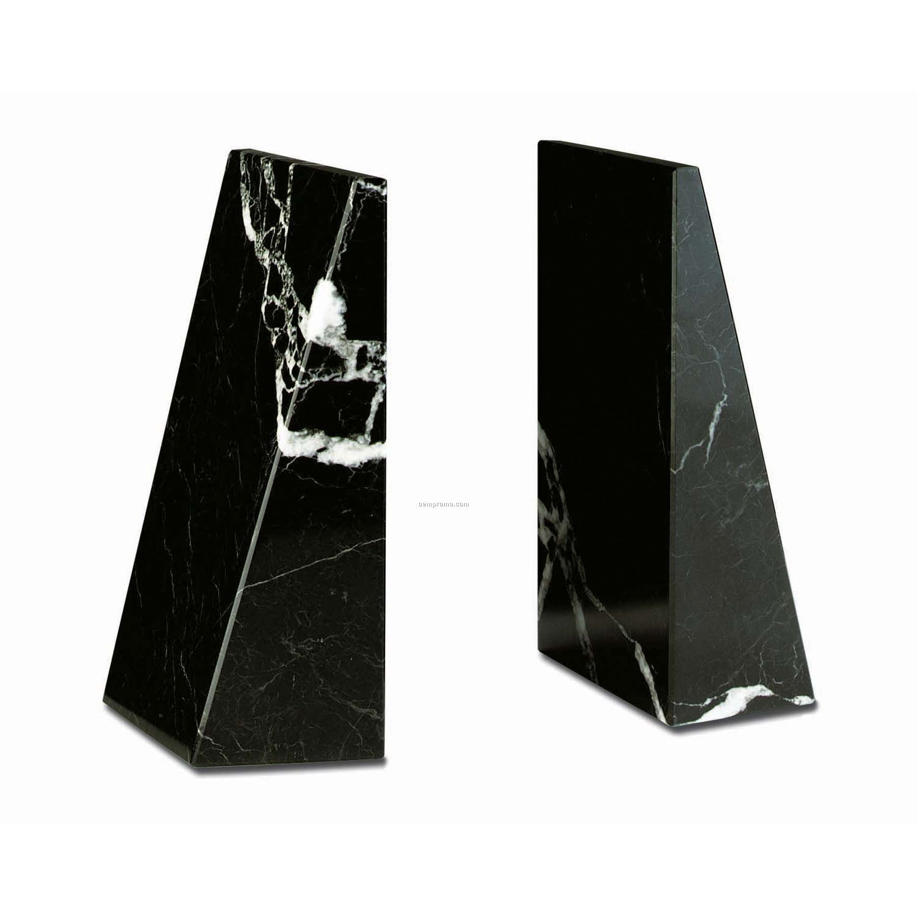 Tapered Professional Bookends - Black Zebra