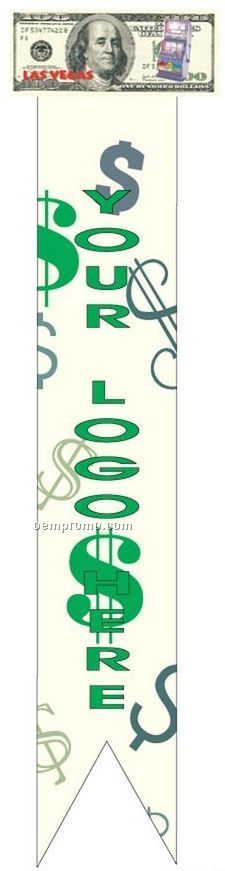 Vegas Slot Machine On $100 Bill Bookmark W/ Black Back