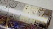 7-3/8"X150' Gold/ Silver/ White Swirls Foil Jeweler Rolls