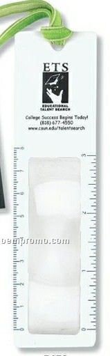 Bookmark With Fresnel Lens Magnifier/ Ruler & Book Band