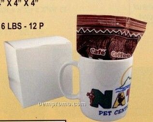 Coffee/Mug Gift Package - White (1 Coffee Choice/ 1 Mug)