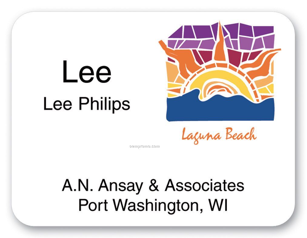 Rectangle Full Color Personalized Badge (Fcp) 2.375 X 3.125"