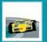 Stock Temporary Tattoo - Yellow Car On Race Track (1.5"X1.5")