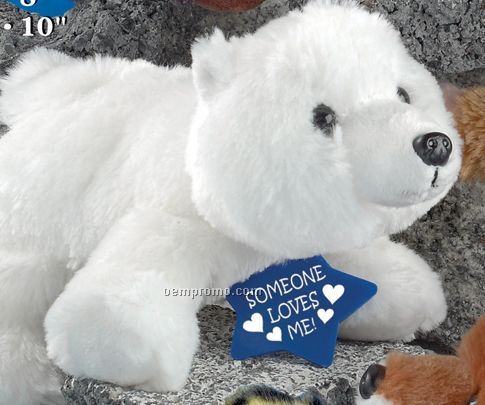 8" Floppets Polar Bear Stuffed Animal
