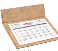 V Natural 3 Month Jumbo Pop Up Calendar W/ Mono Print (Thru 8/1/2011)
