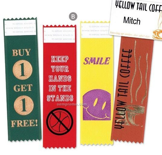1 Color Custom Tail-type Ribbons (2"X6")