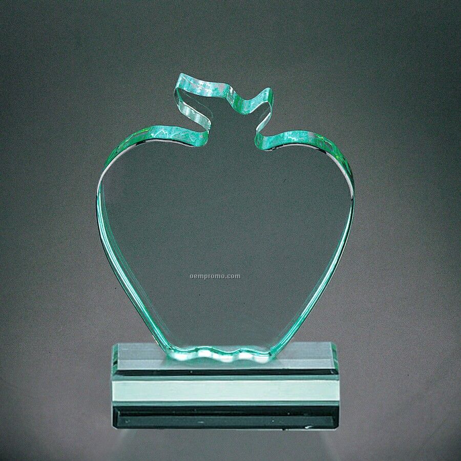 Jade Green Apple Award With Regular Base (5"X5"X1")