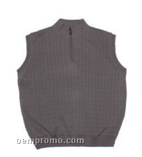 Men's 1/4 Zip New Cable Sweater Vest (M-2xl)