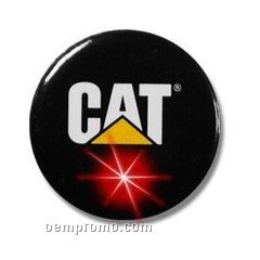 Round Light Up Button W/ Red Or Orange LED (2 1/4")