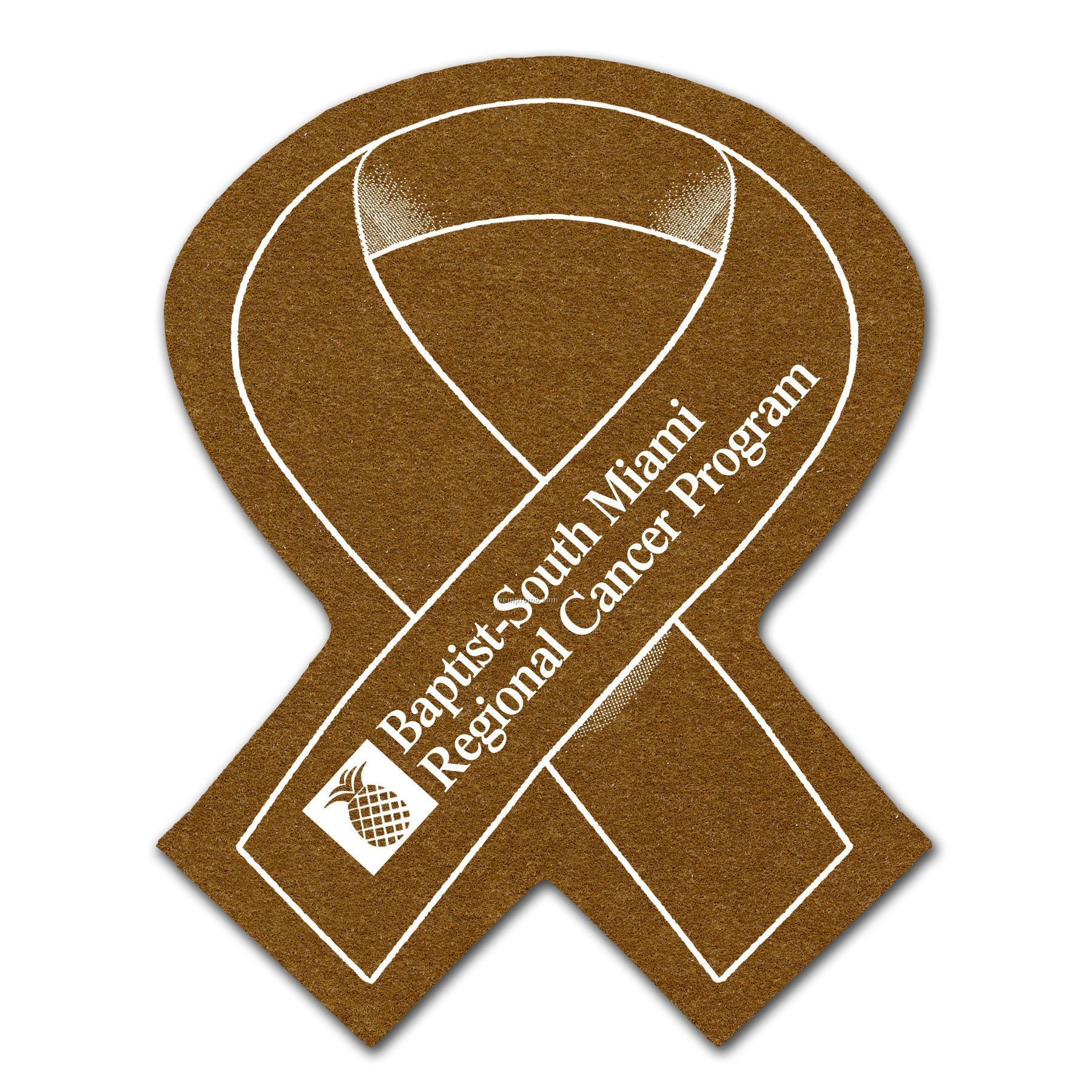 Soft Brushed Faux Suede Awareness Ribbon Coaster