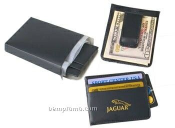 Bonded Leather Money Clip Wallet