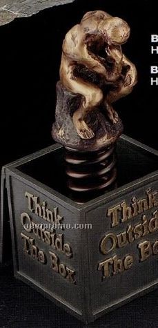 Bronzed Think Outside The Box Sculpture (Medium Size)
